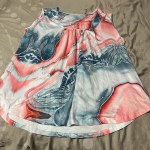 Abstract Print Sleeveless Tank Top